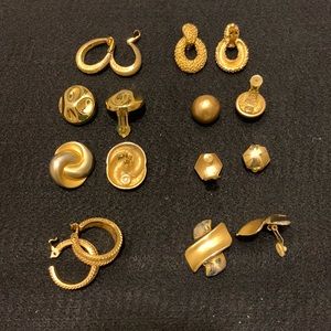 Lot of 8 pairs clip earrings